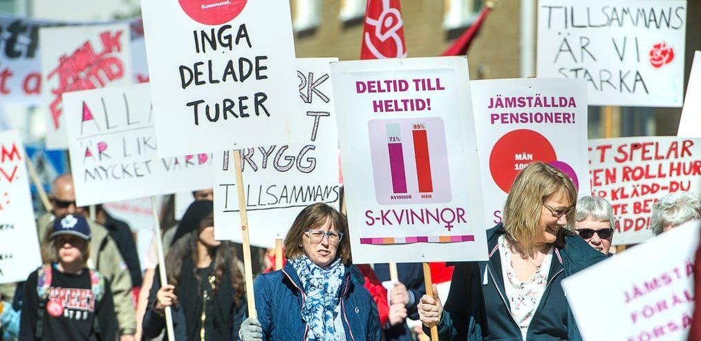 Första maj-tåg, genrefoto. 